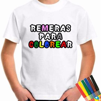 Remera de Niño Personalizada para Colorear